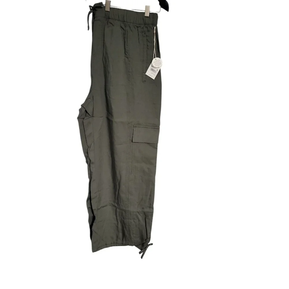 Splendid Cargo Pants Womens Large Olive Green Comfy Fit Pockets Drawstring - Picture 4 of 14